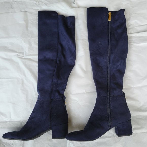 Michael Kors Shoes New Michael Kors Braden Navy Blue Moleskin Tall